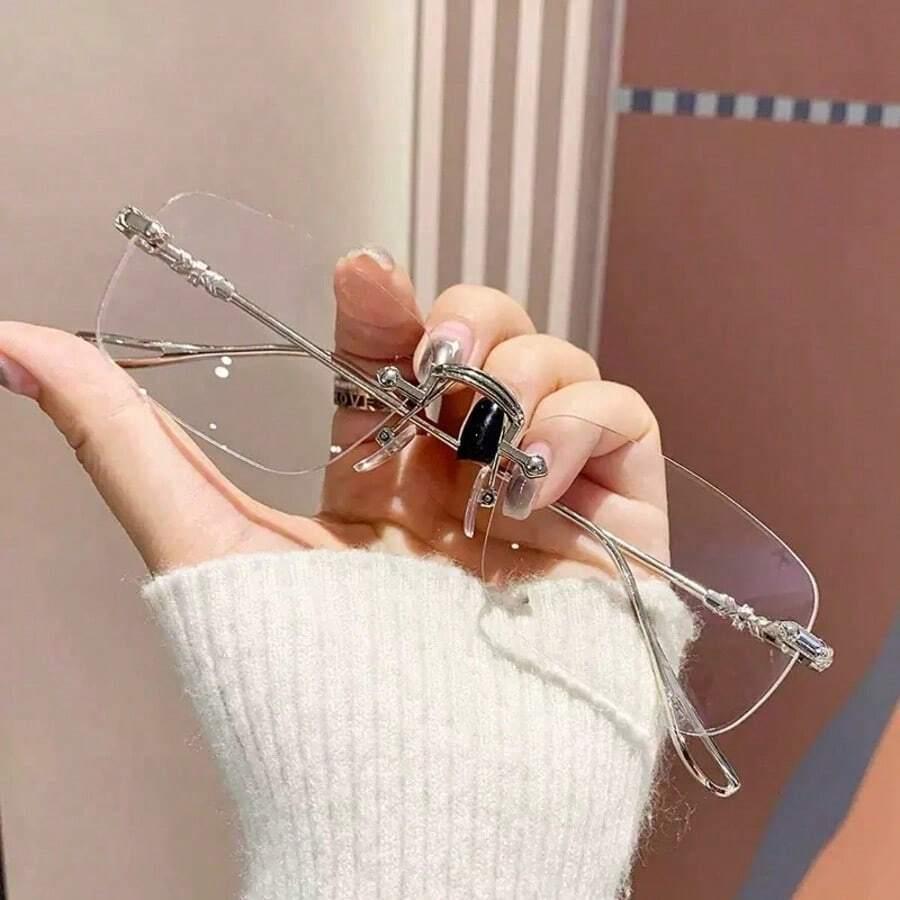 srebrne okulary zerówki