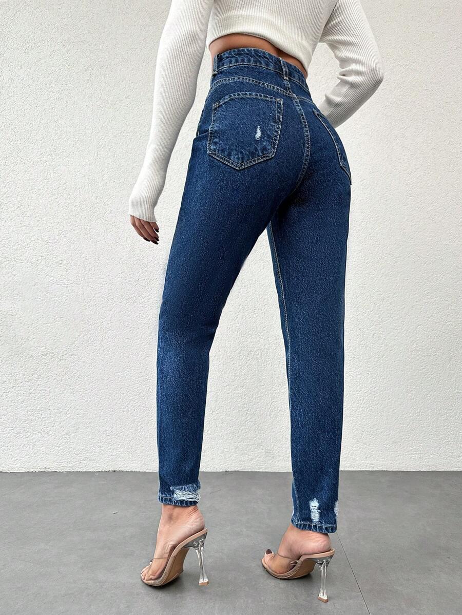SPODNIE JEANSOWE NIEBISKIE