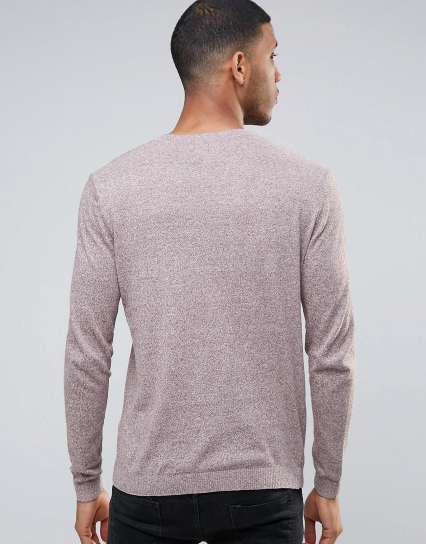 BRĄZOWY SWETER OKRĄGŁY DEKOLT