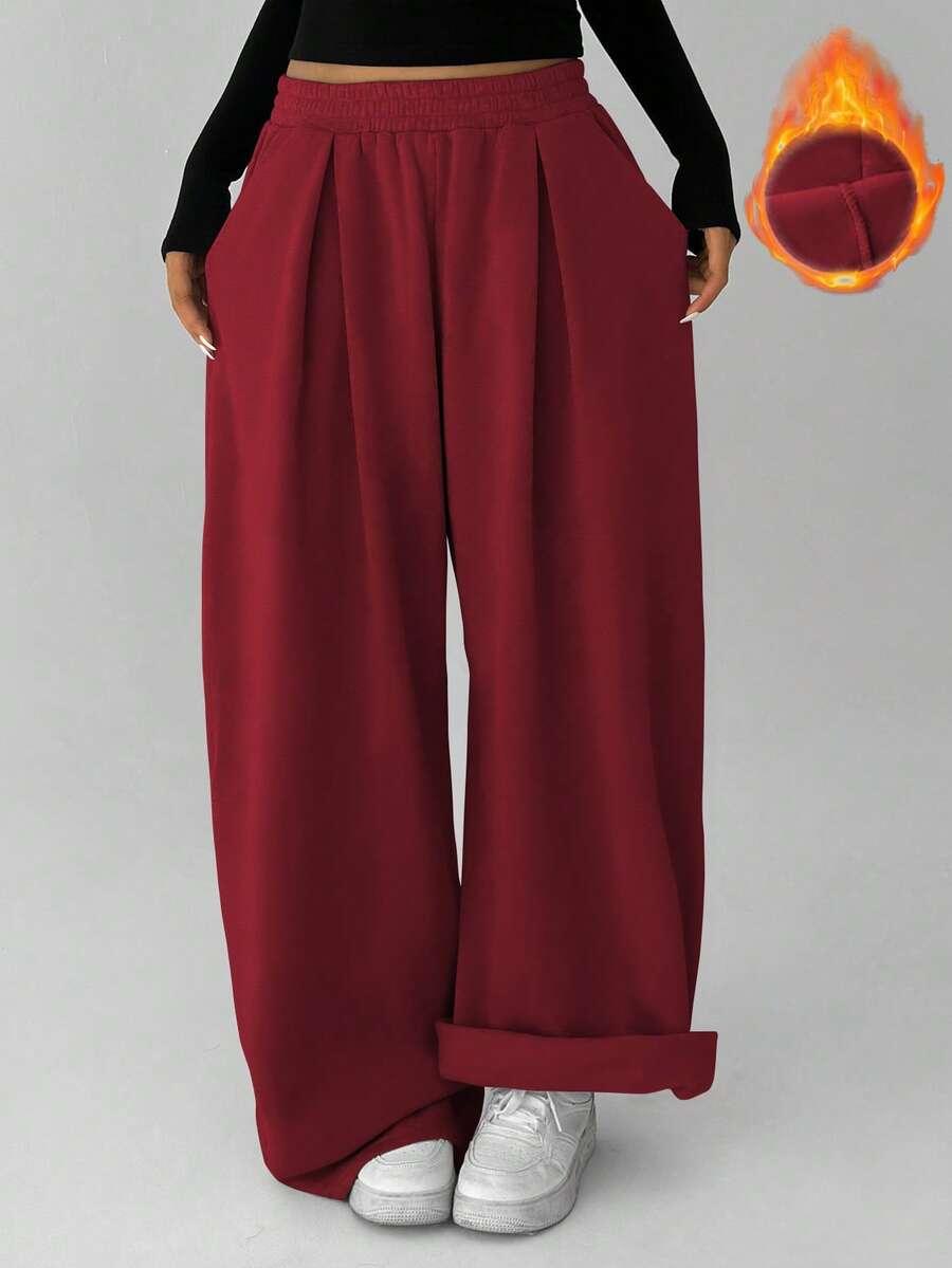 CZERWONE SPODNIE DRESOWE