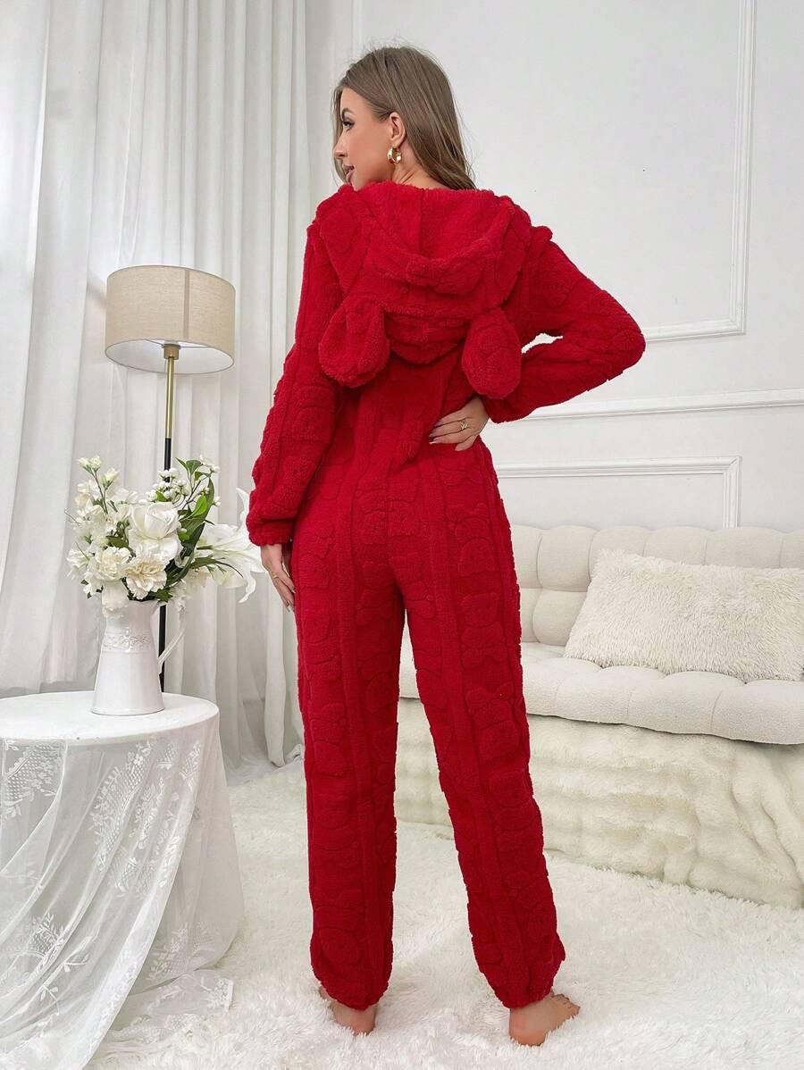 CZERWONE ONESIE Z USZAMI