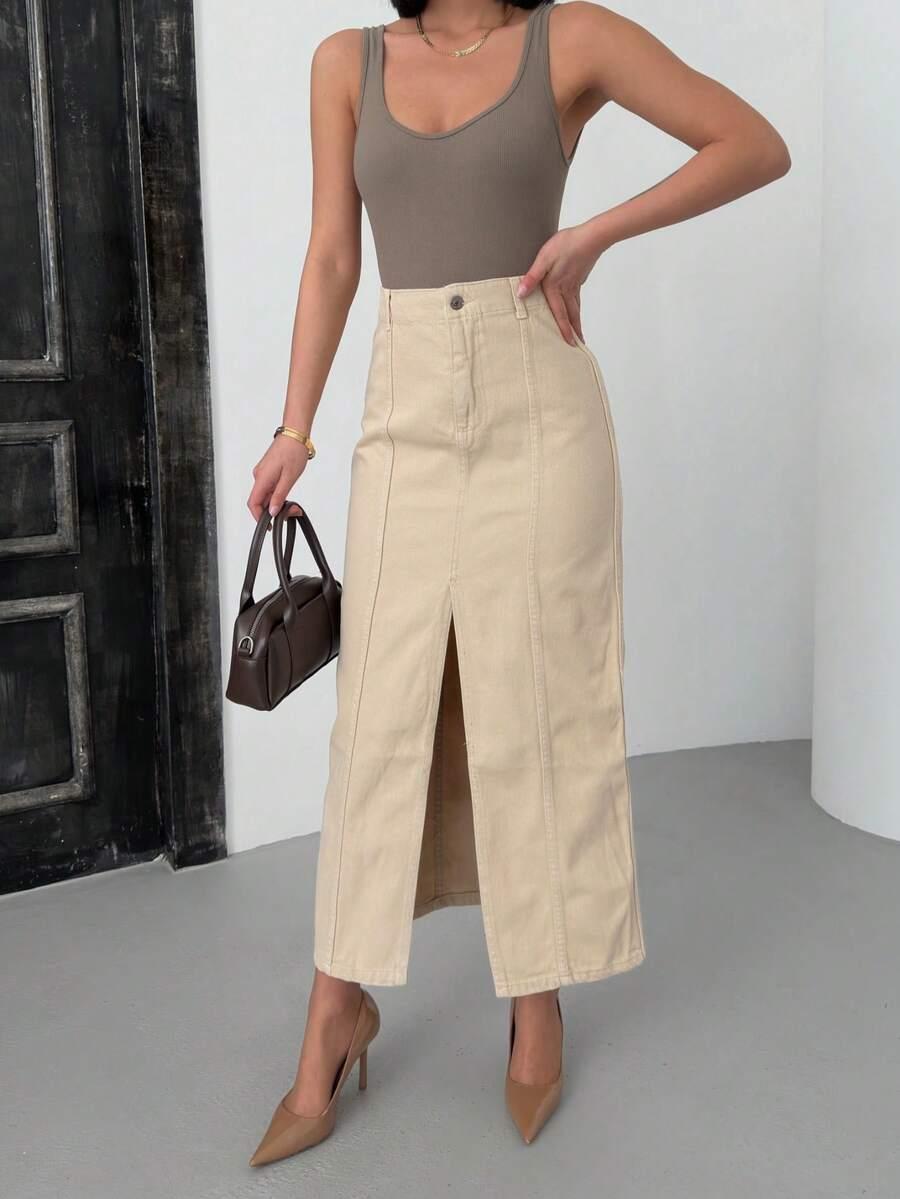 SPÓDNICA MAXI JEANS