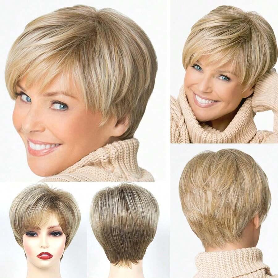 BLOND PERUKA WŁOSY SYNTETYCZNE
