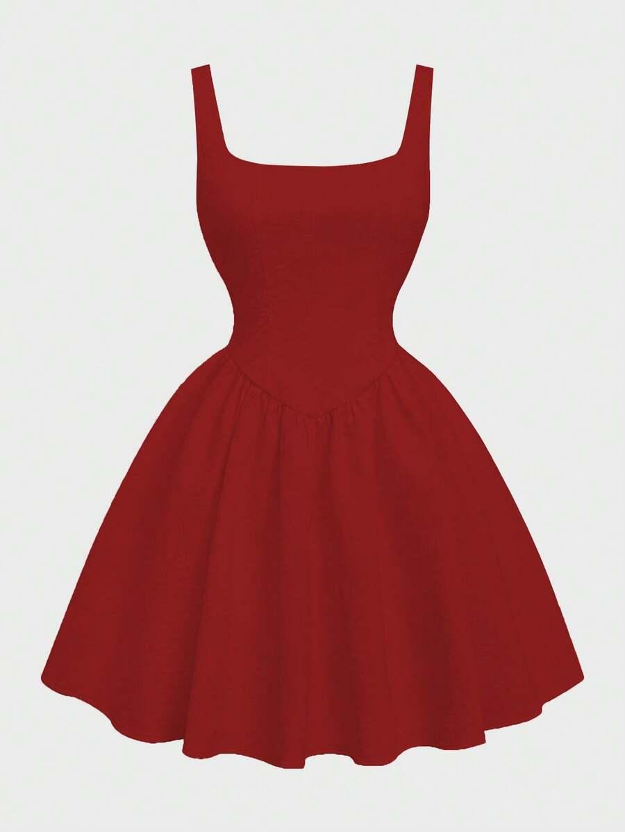 CZERWONA MINI SUKIENKA