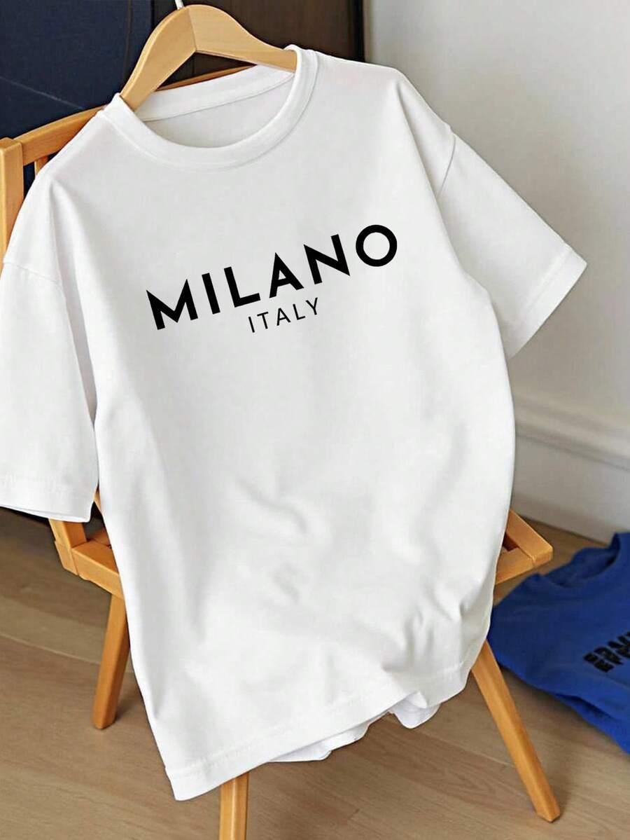 biały t-shirt print