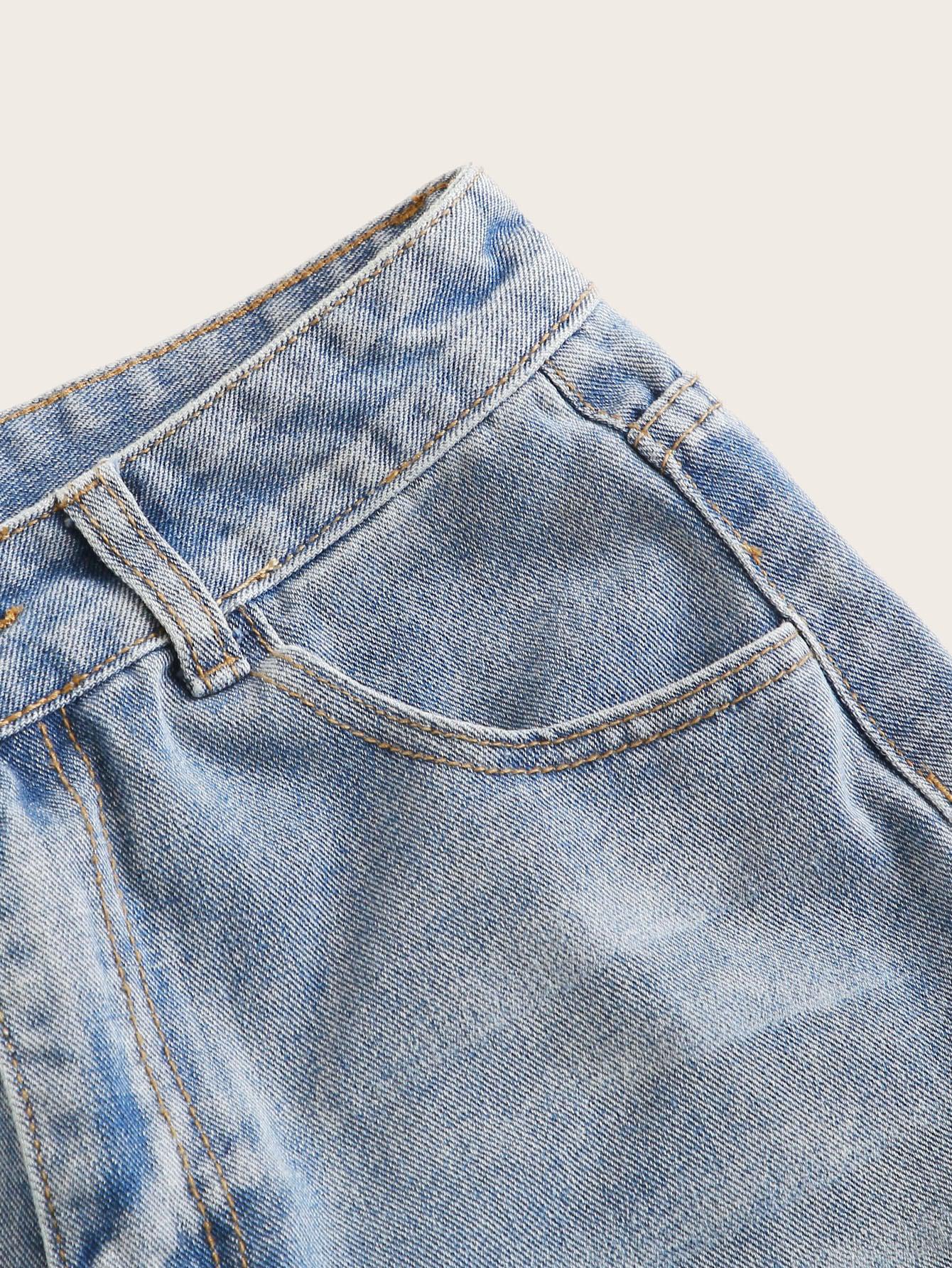 niebieskie SPODENKI JEANS