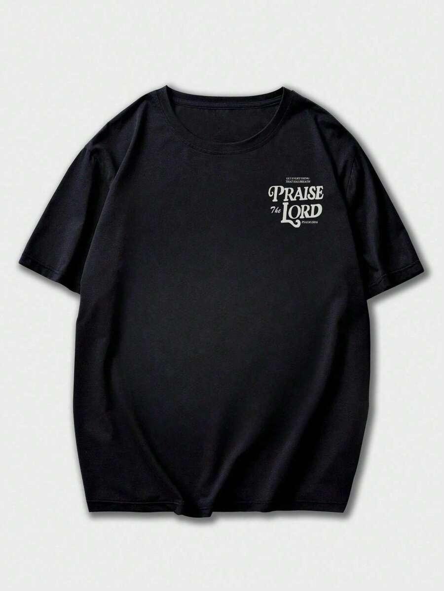 czarny t-shirt print