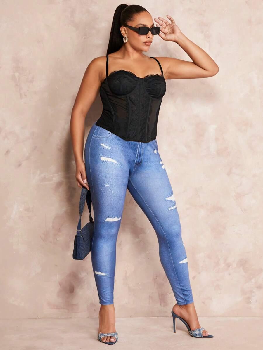CZARNY TOP GORSET