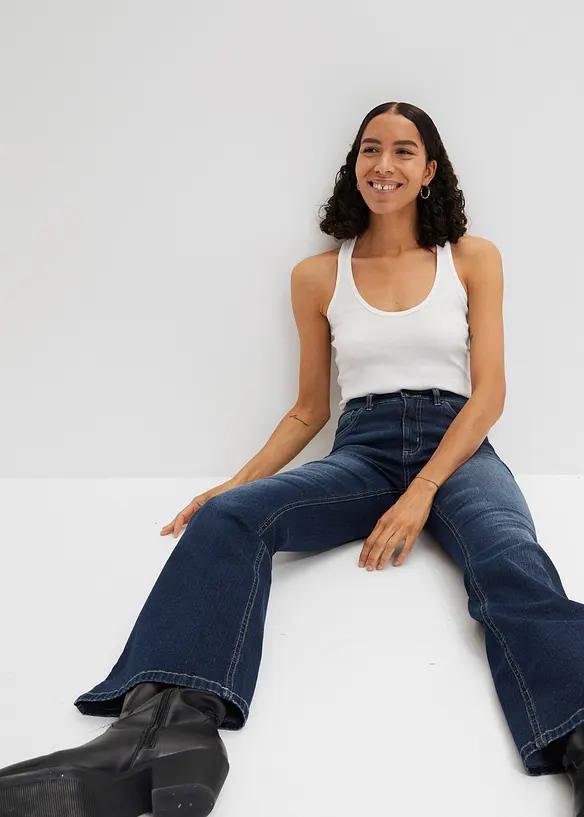 SPODNIE JEANS DZWONY 