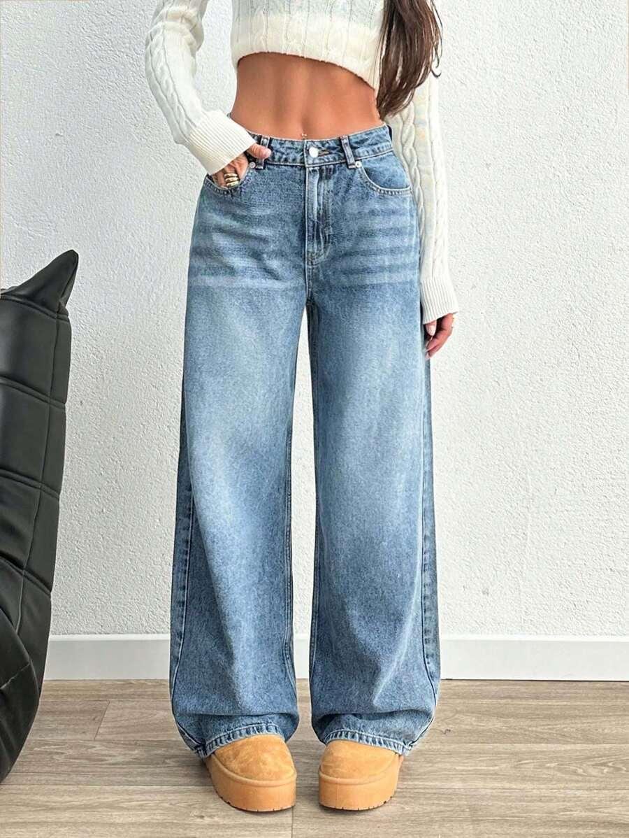 NIEBIESKIE SPODNIE JEANS