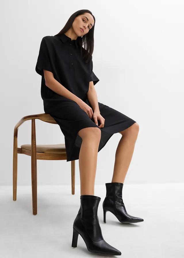 CZARNA SUKIENKA KRÓTKI RĘKAW