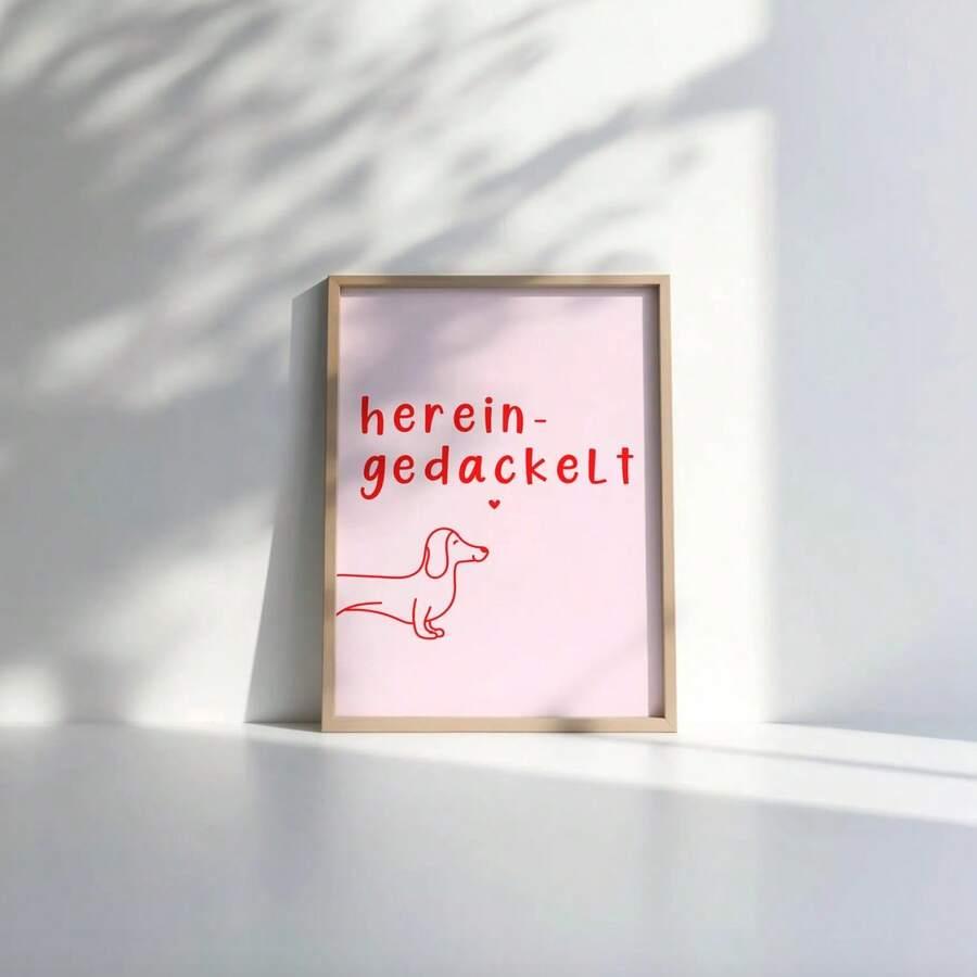 różowy plakat wzór