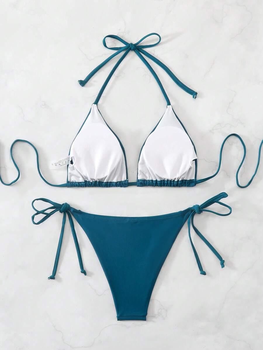 wiązany komplet bikini 