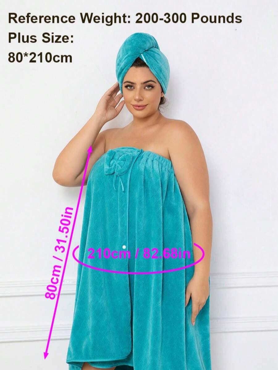 NIEBIESKI RĘCZNIK TURBAN ZESTAW