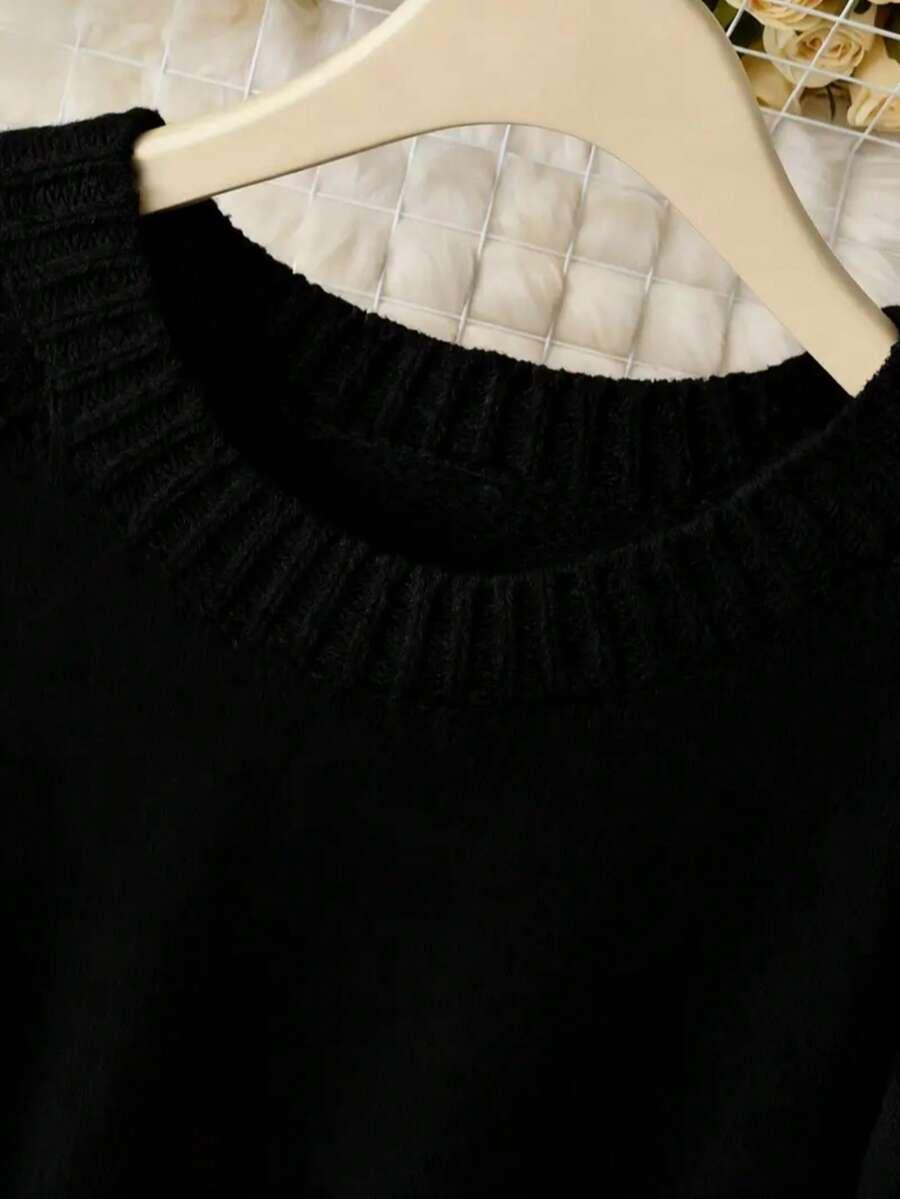 CZARNY SWETER ANIMAL PRINT