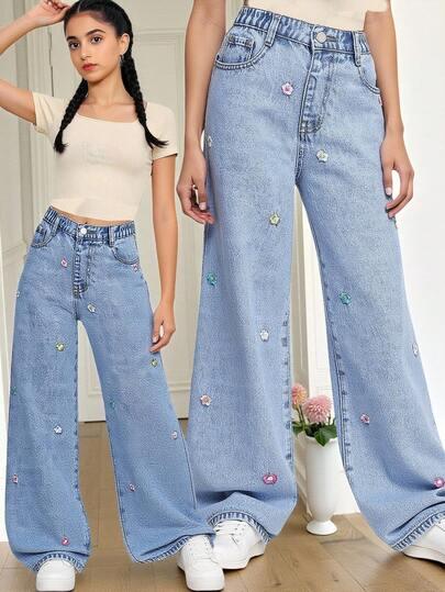 SPODNIE JEANS SZEROKIE NOGAWKI 
