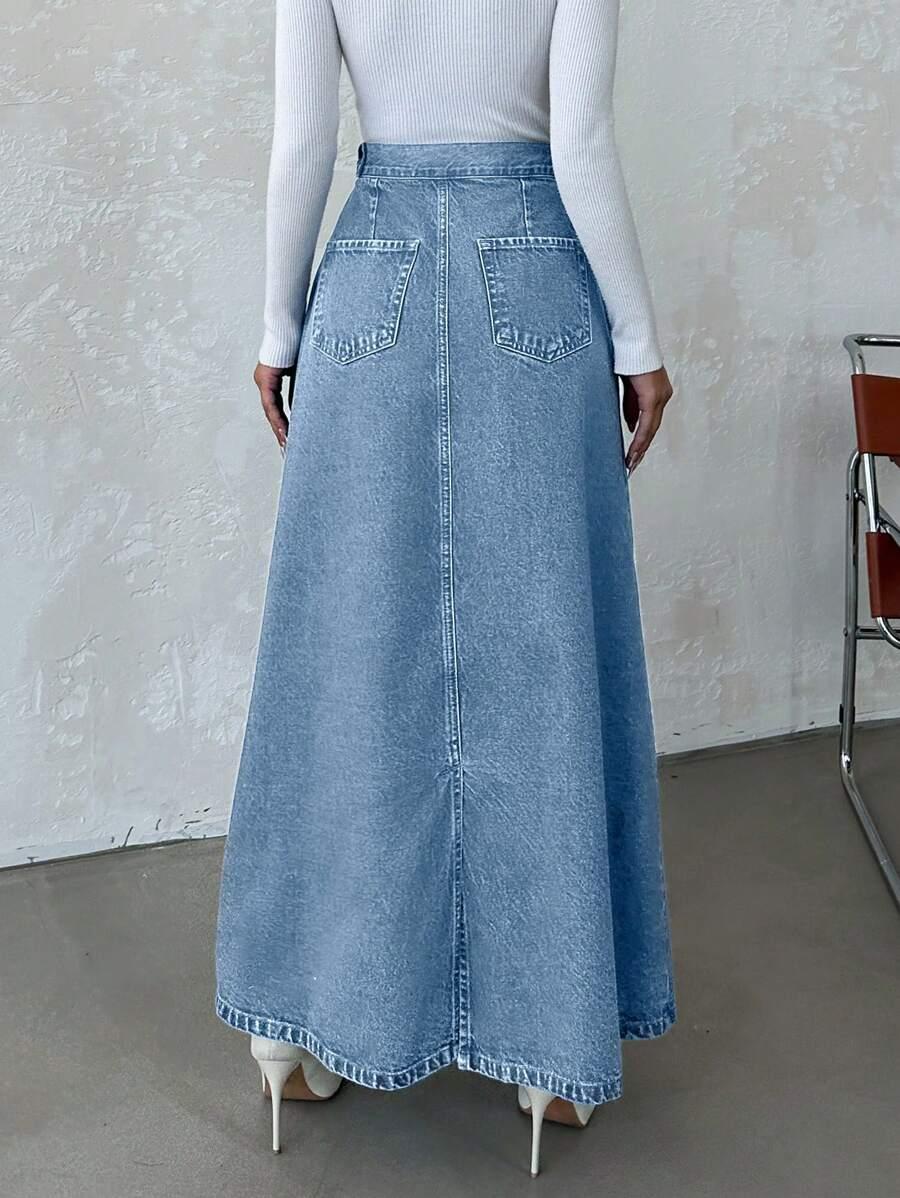 JEANSOWA SPÓDNICA MAXI