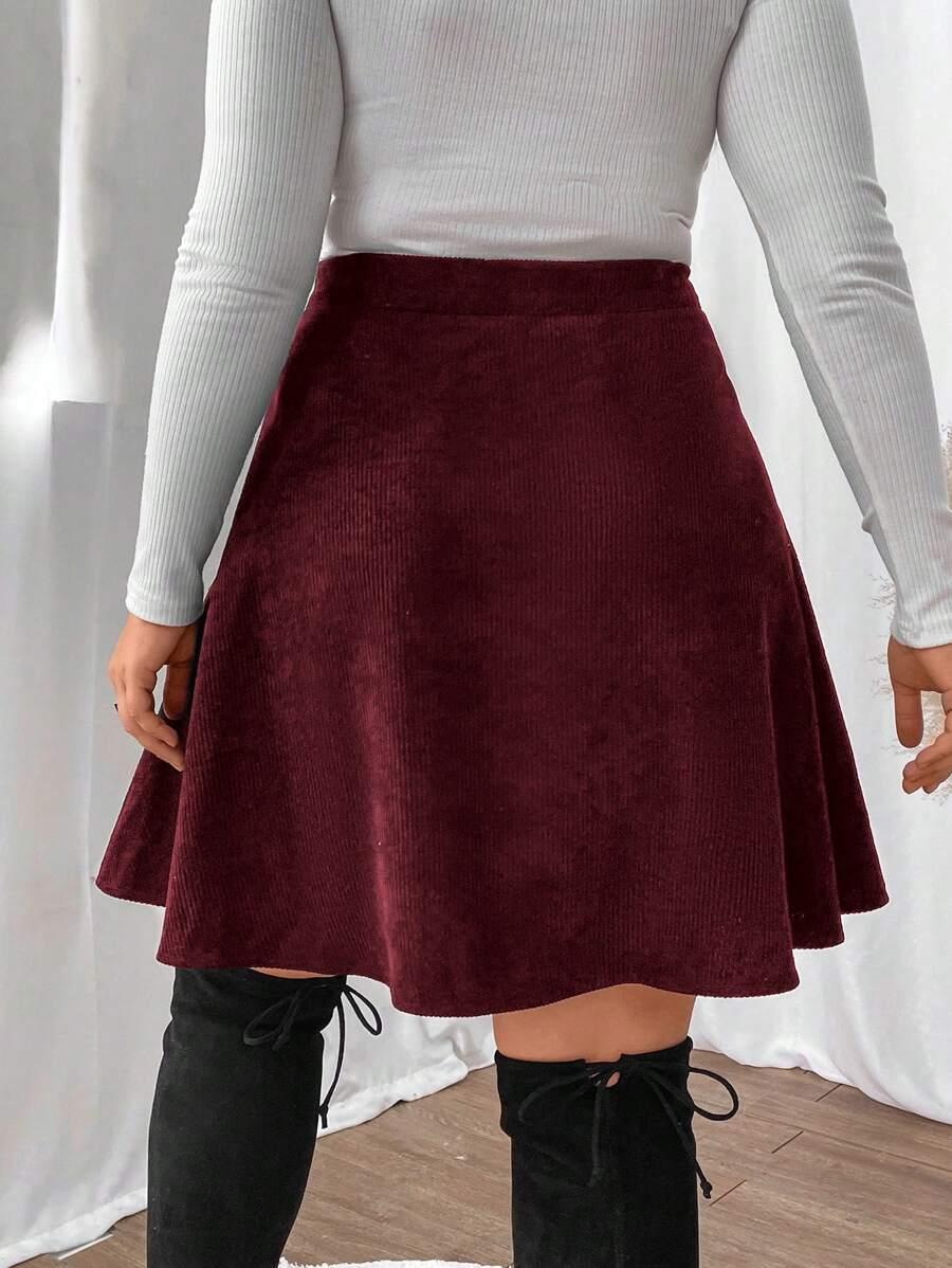 BURGUNDOWA MINI SPÓDNICA