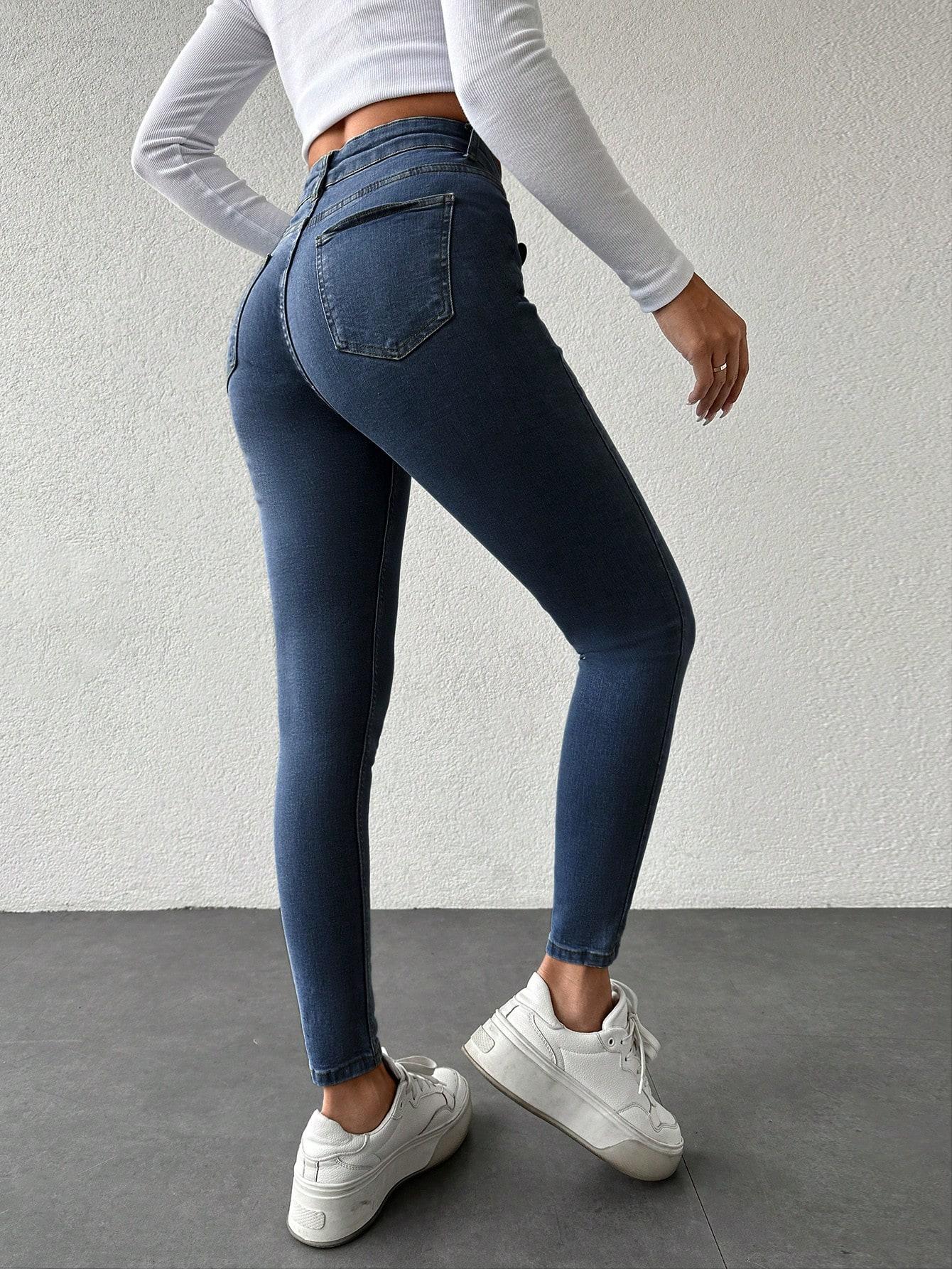 SPODNIE RURKI JEANS WYSOKI STAN