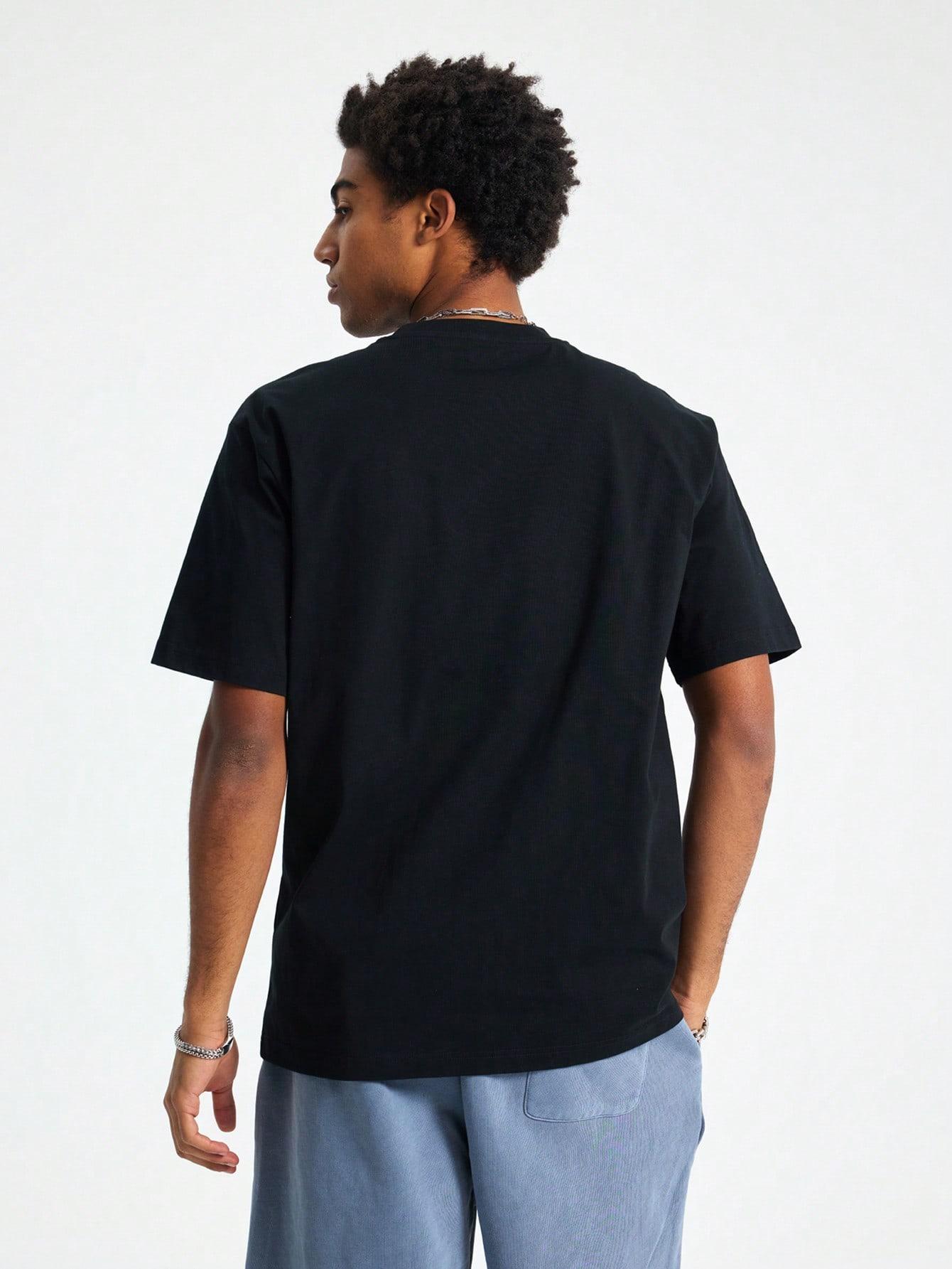 czarny t-shirt print