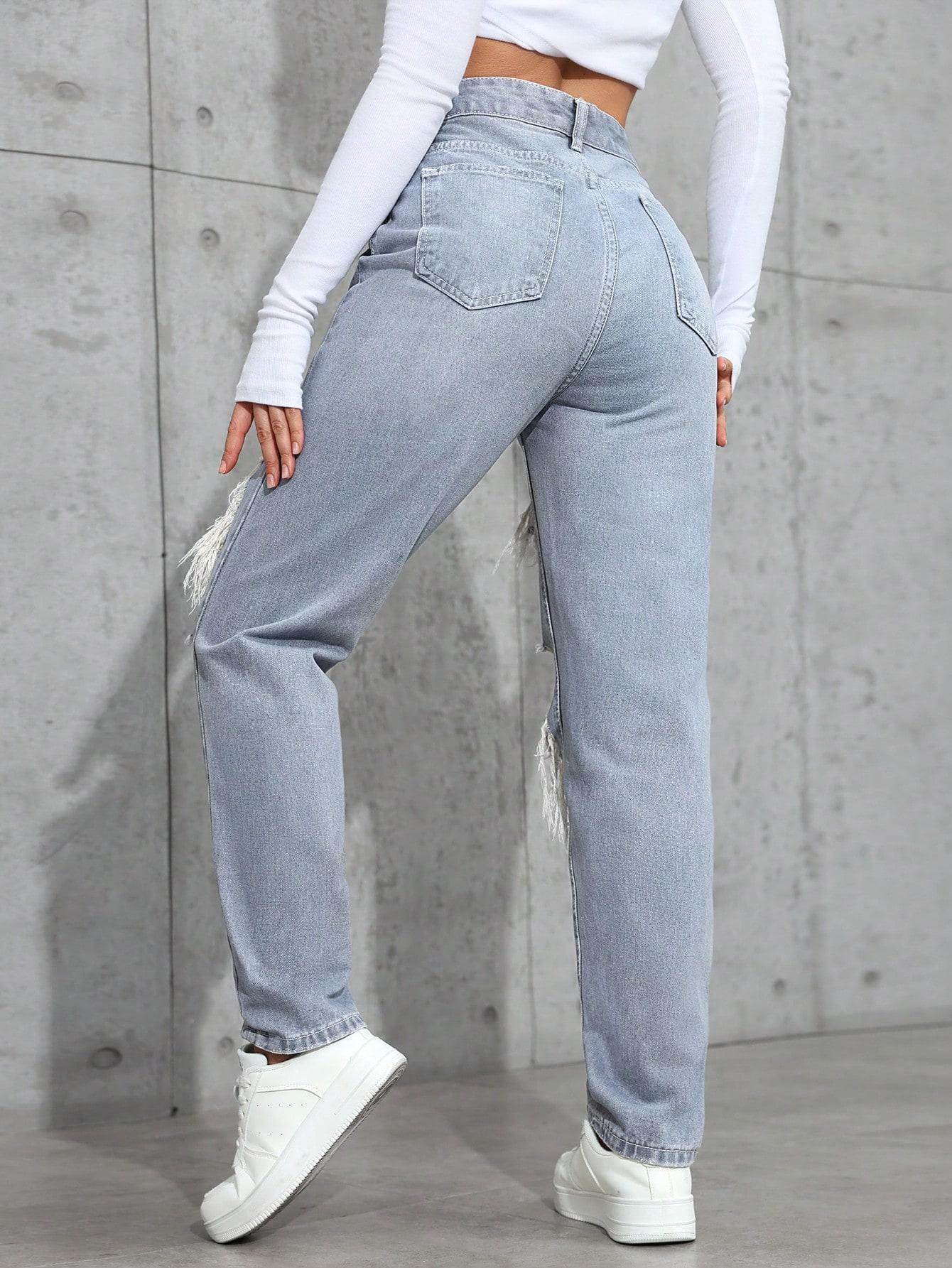 SPODNIE RIPPED JEANS