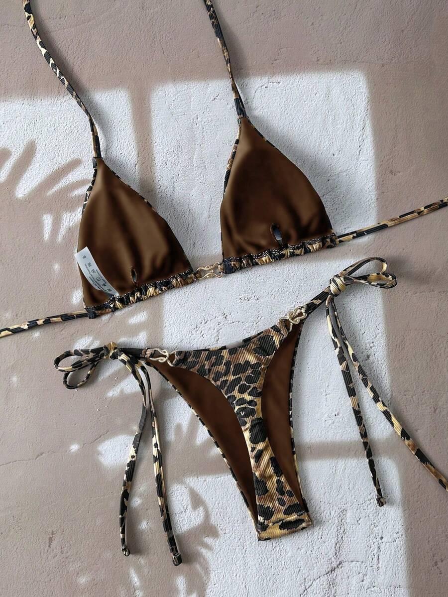 DWUCZĘŚCIOWY STRÓJ KĄPIELOWY ANIMAL PRINT