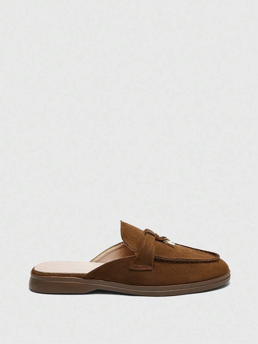 BRĄZOWE WSUWANE BUTY