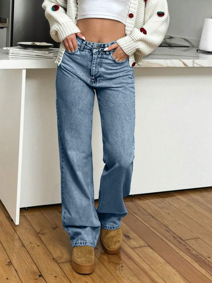 NIEBIESKIE SPODNIE JEANS