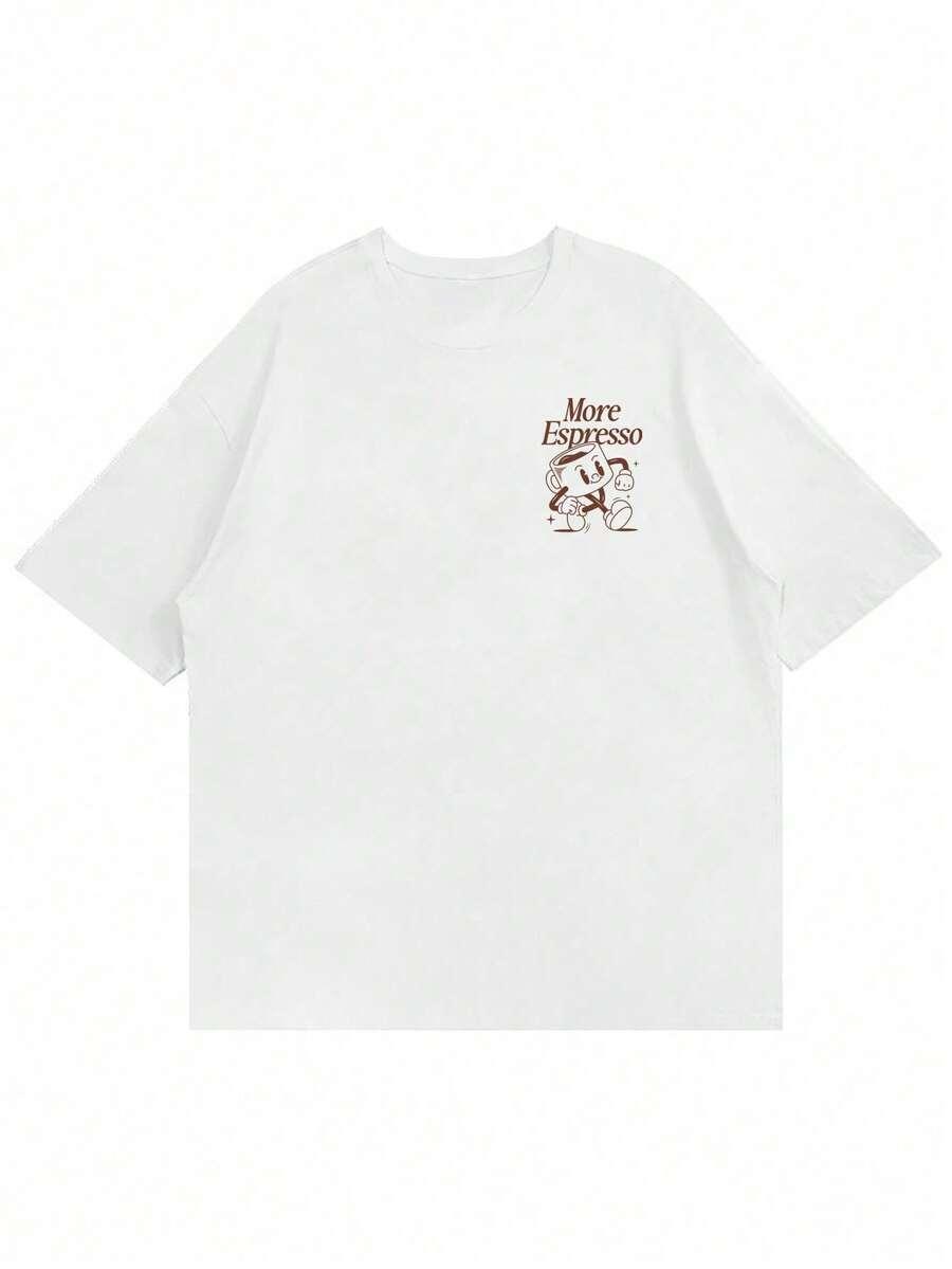 BIAŁY T-SHIRT NADRUK