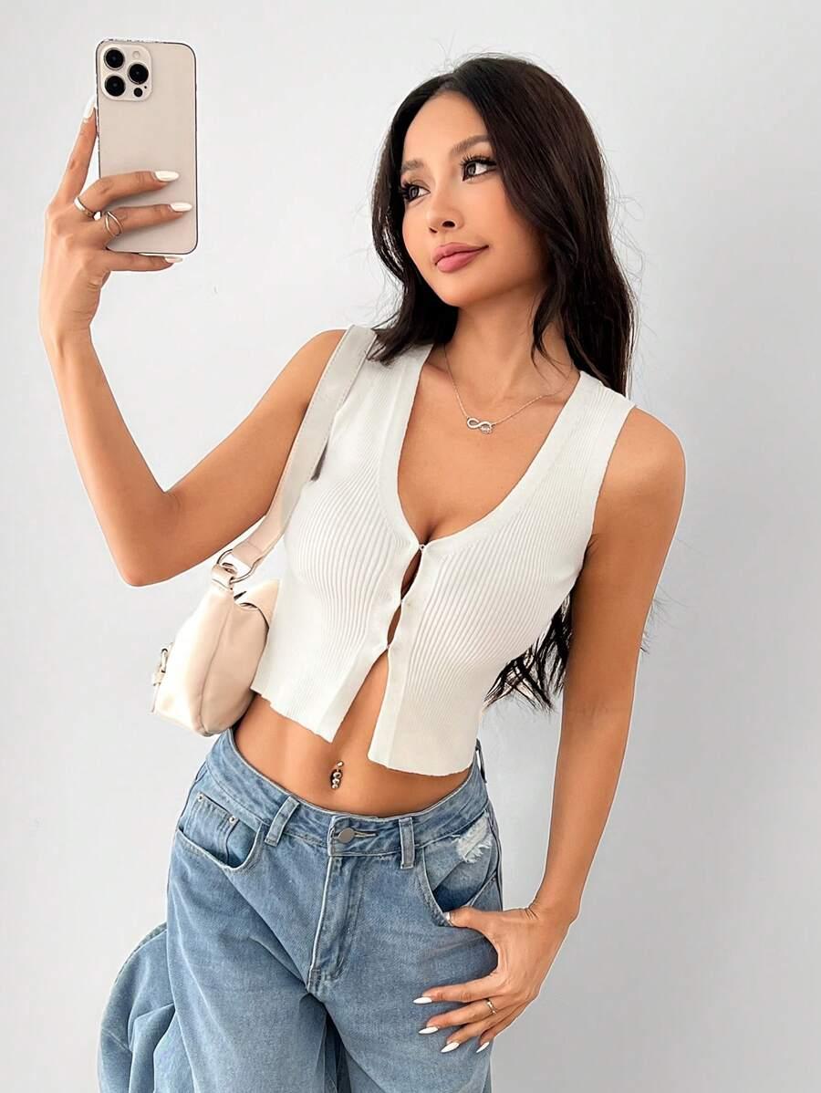 ECRU DZININOWY TOP