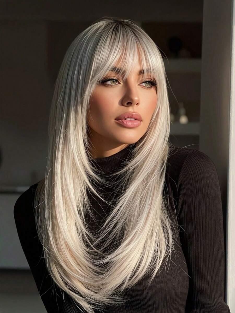 PERUKA WŁOSY SYNTETYCZNE BLOND 