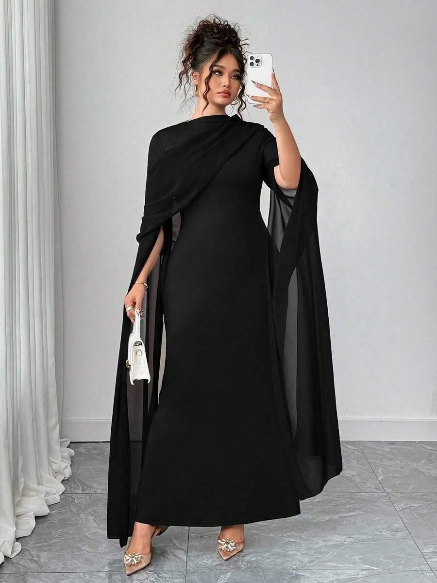 czarna maxi sukienka