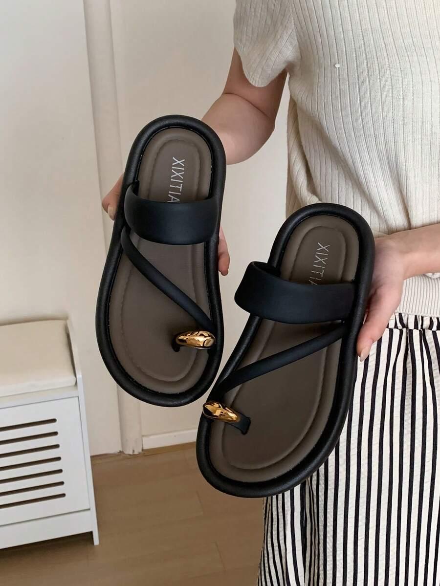 klapki casual zdobienie