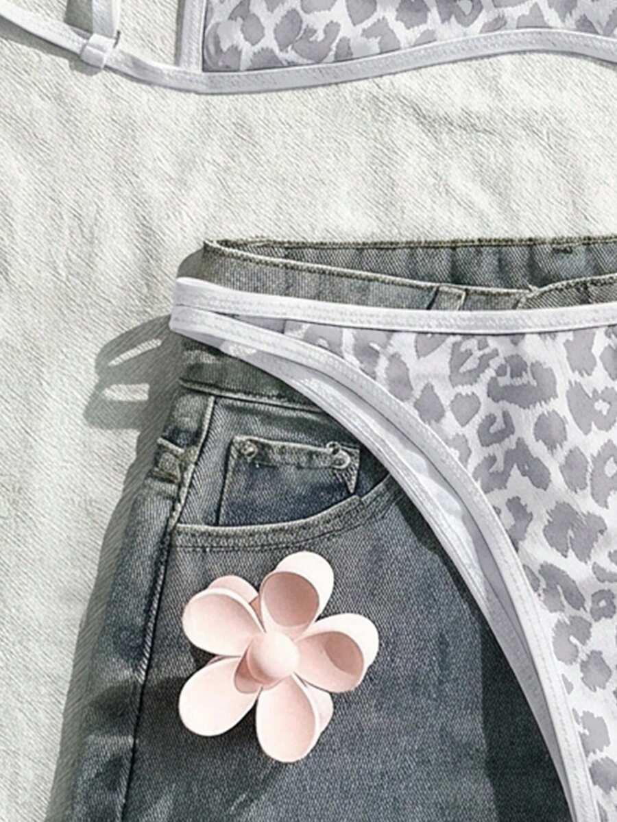 DWUCZĘŚCIOWY STRÓJ KĄPIELOWY ANIMAL PRINT