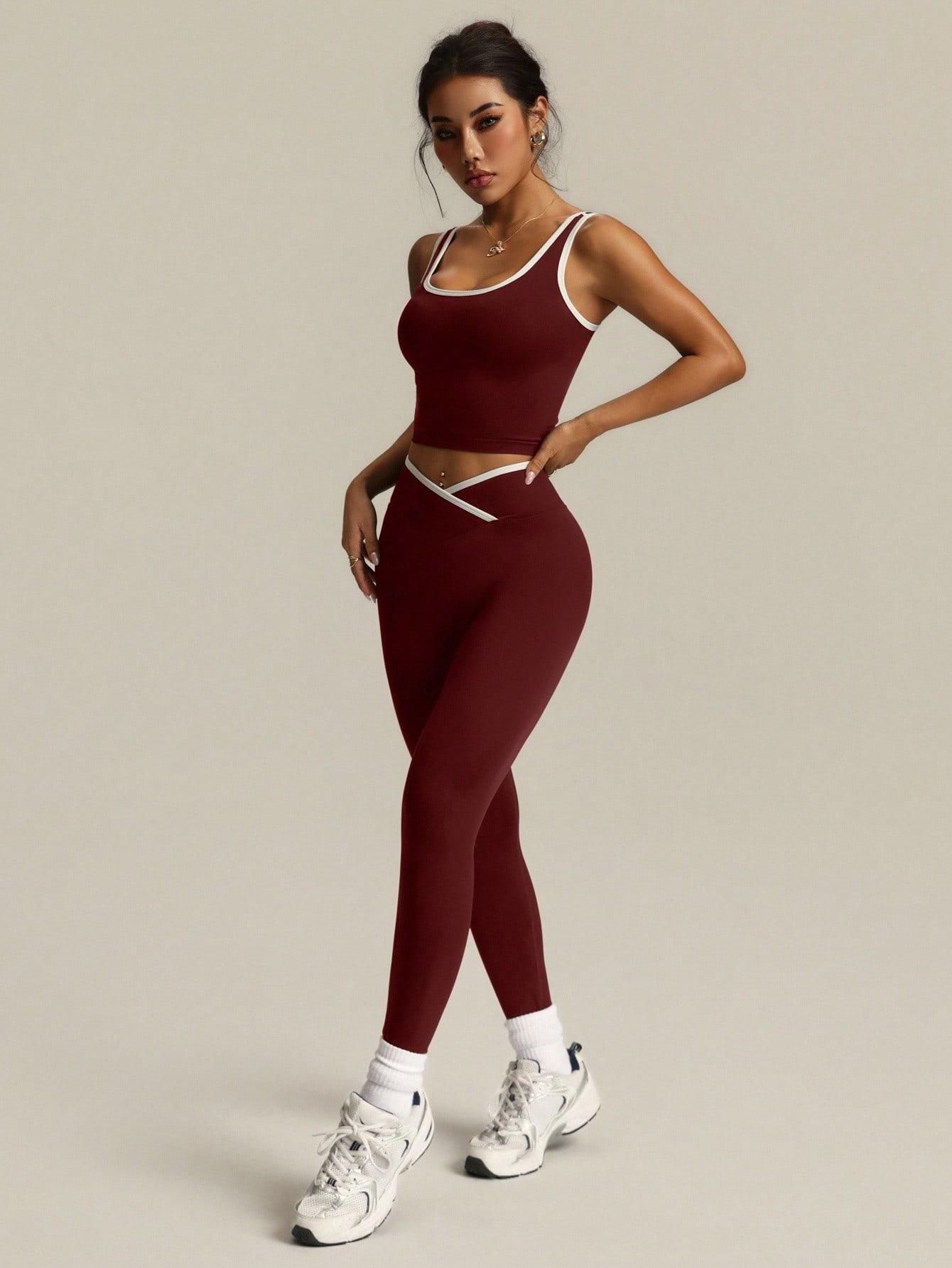 TOP LEGGINSY KOMPLET SPORTOWY