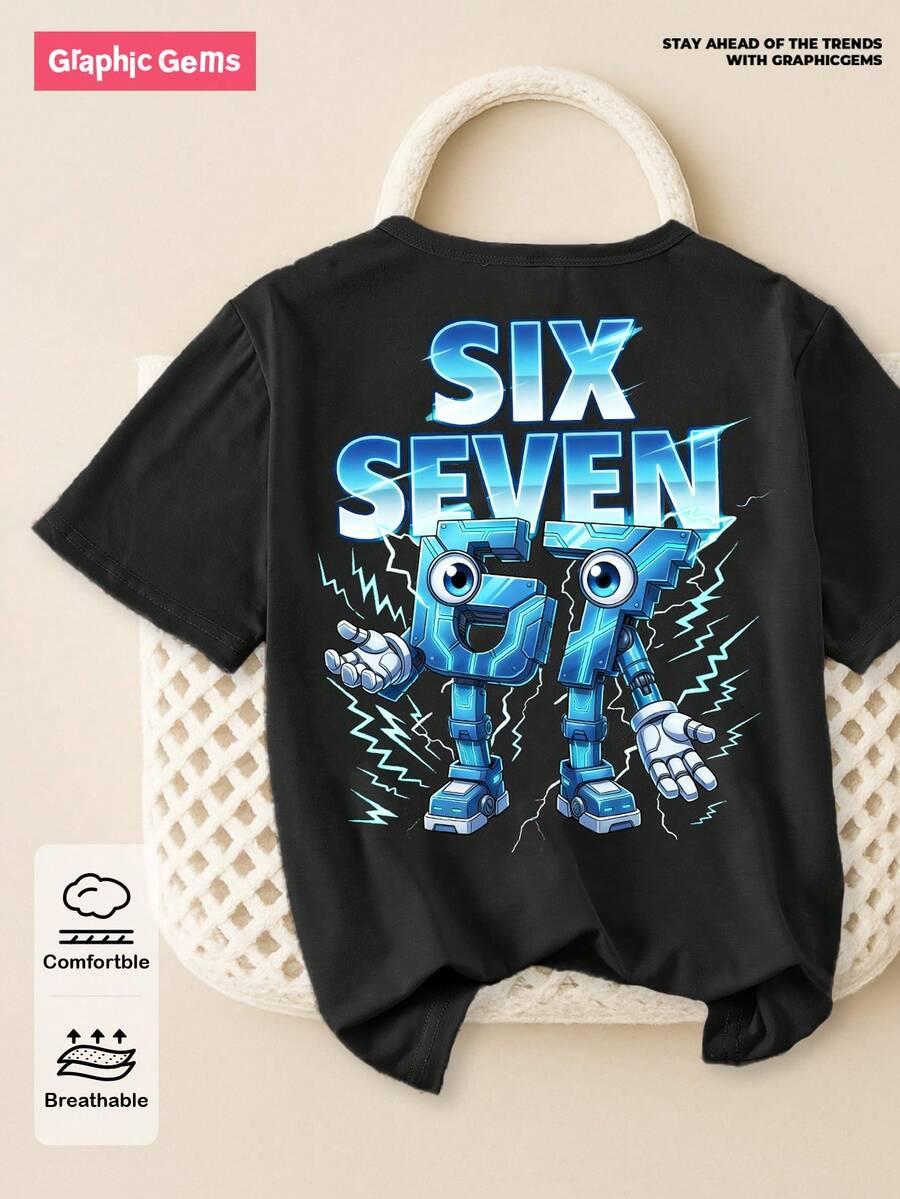 czarny t-shirt print