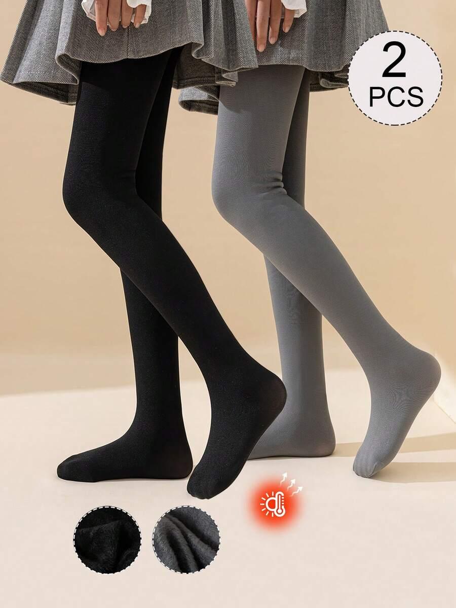 gładkie termiczne rajstopy 2-pack