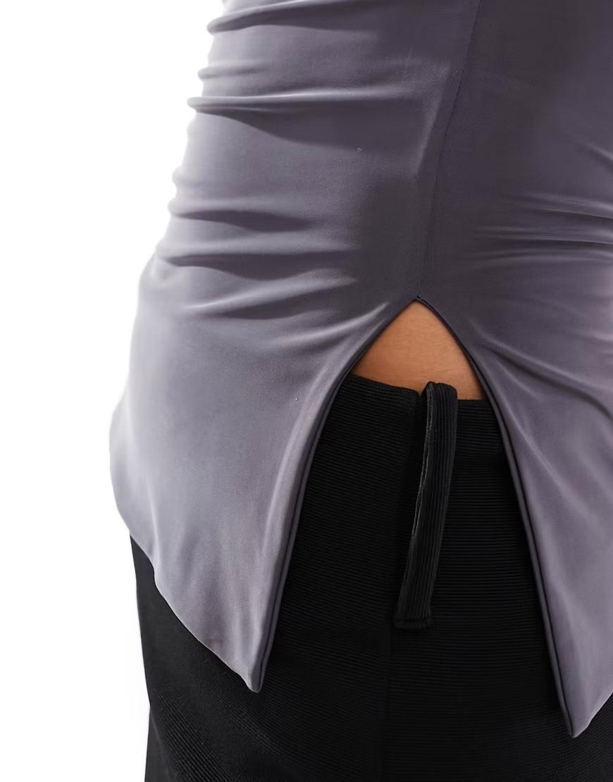 SZARY TOP BANDEAU ROZCIĘCIE 