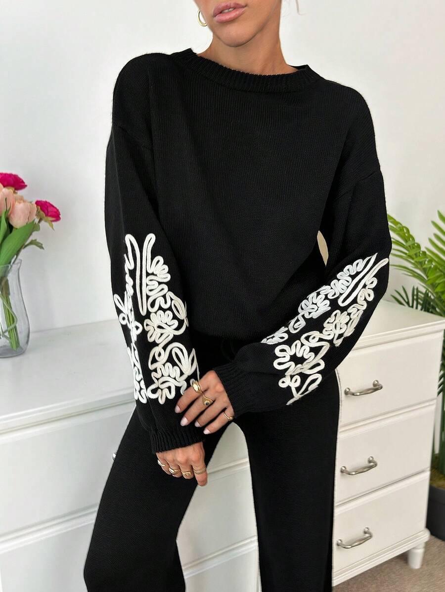 SWETER SPODNIE KOMPLET