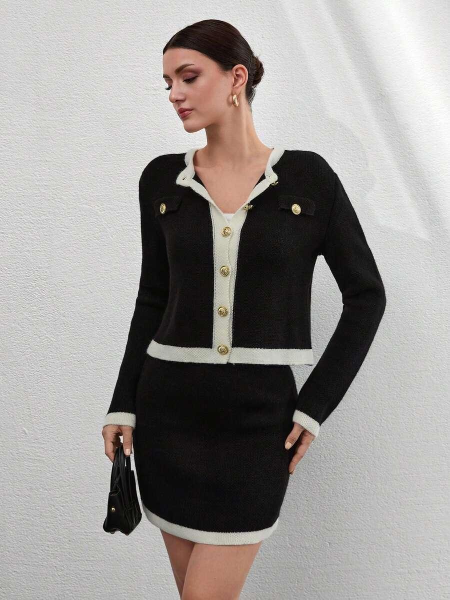 sweter spódnica komplet