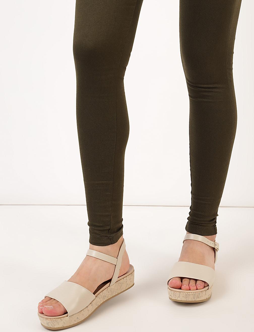 ZIELONE SPODNIE JEGGINS T57-8372K-XC