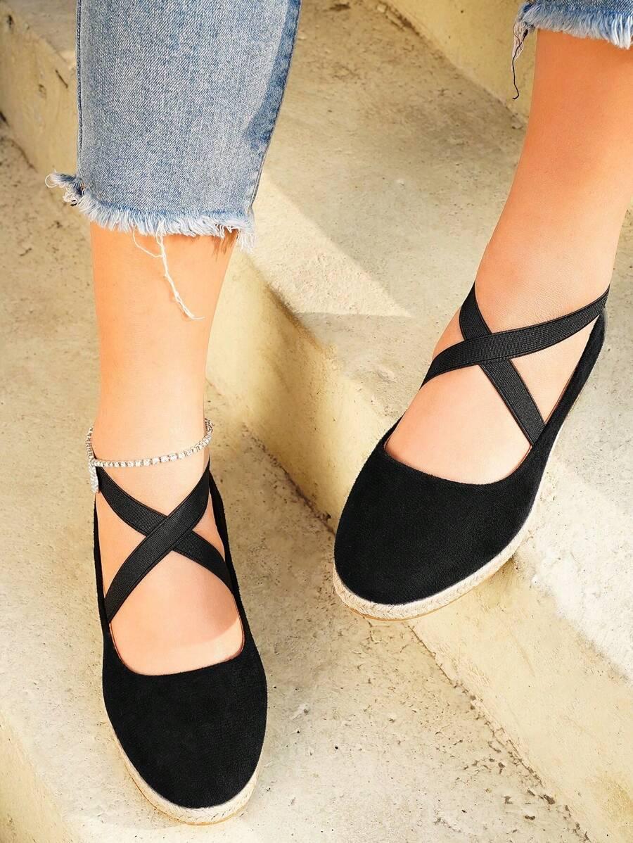 czarne espadryle gumki