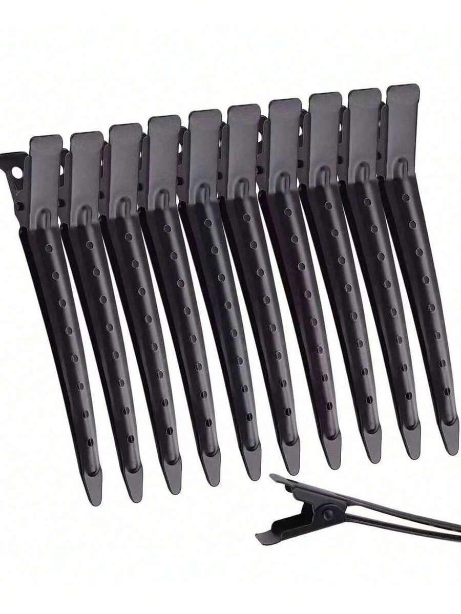 czarne metalowe spinki do włosów 10-pack 