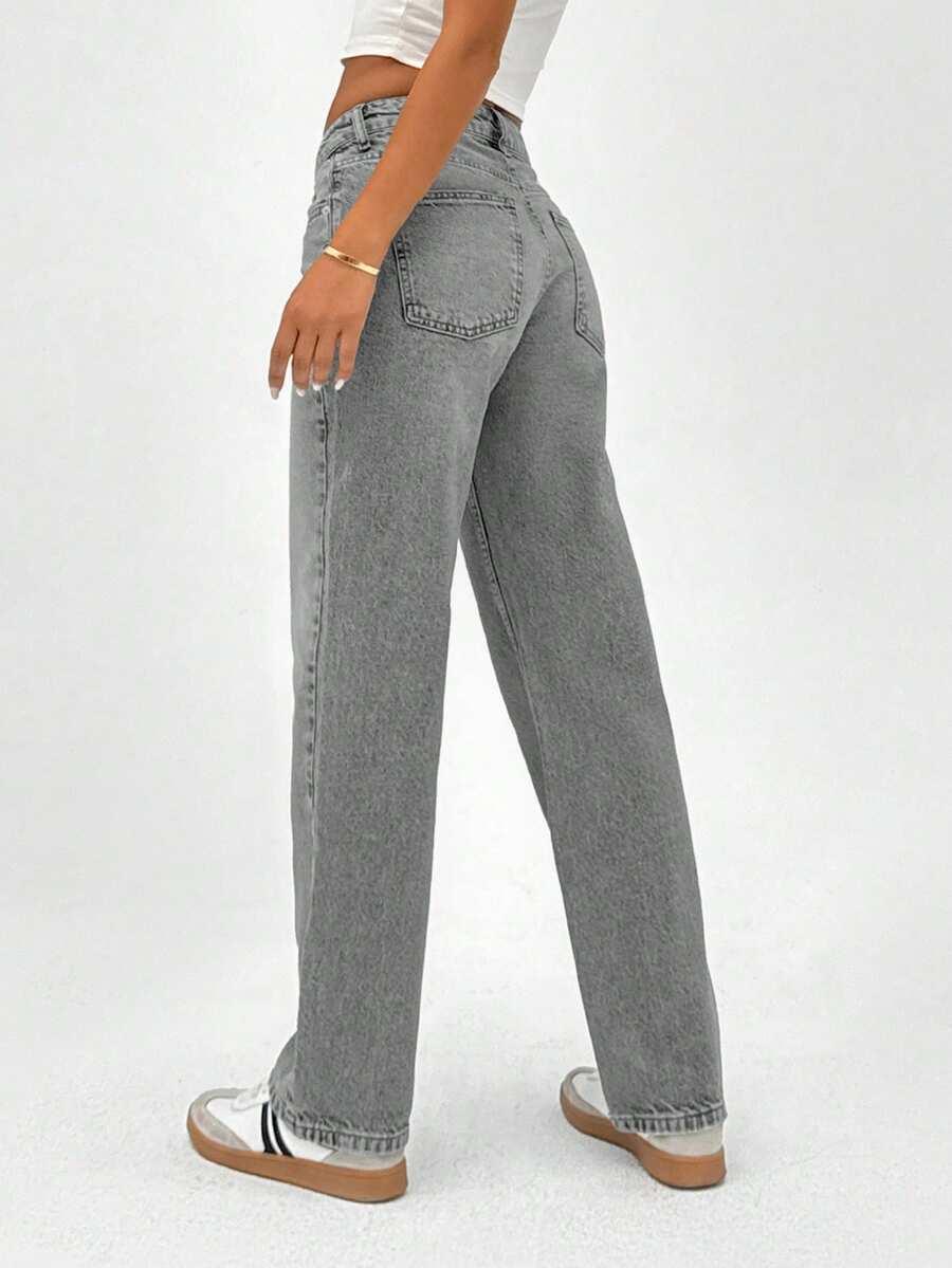 SZARE SPODNIE JEANS