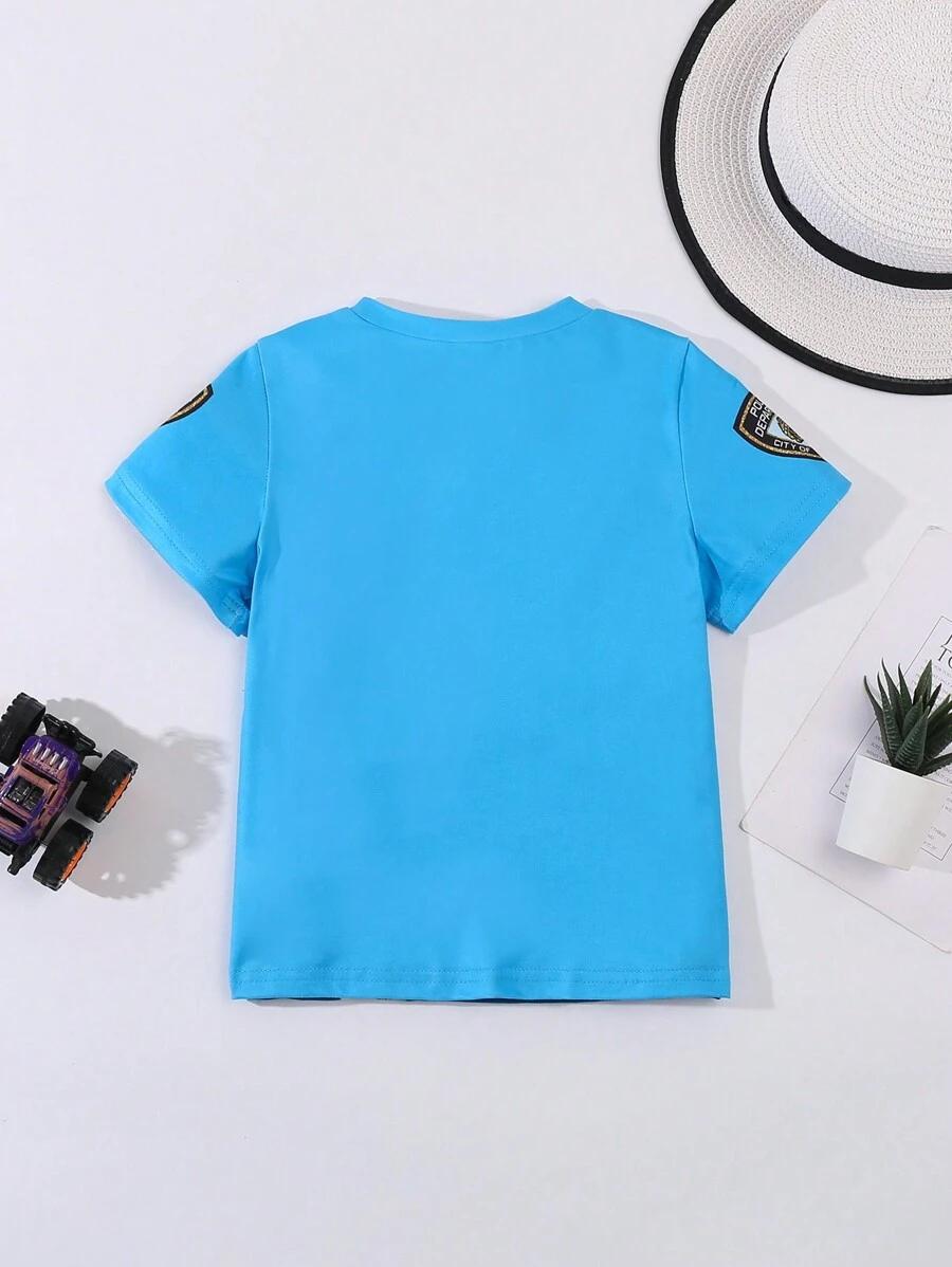 t-shirt okrągły dekolt print