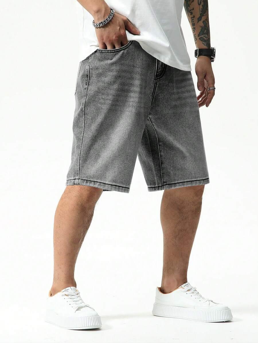 szare spodenki jeans