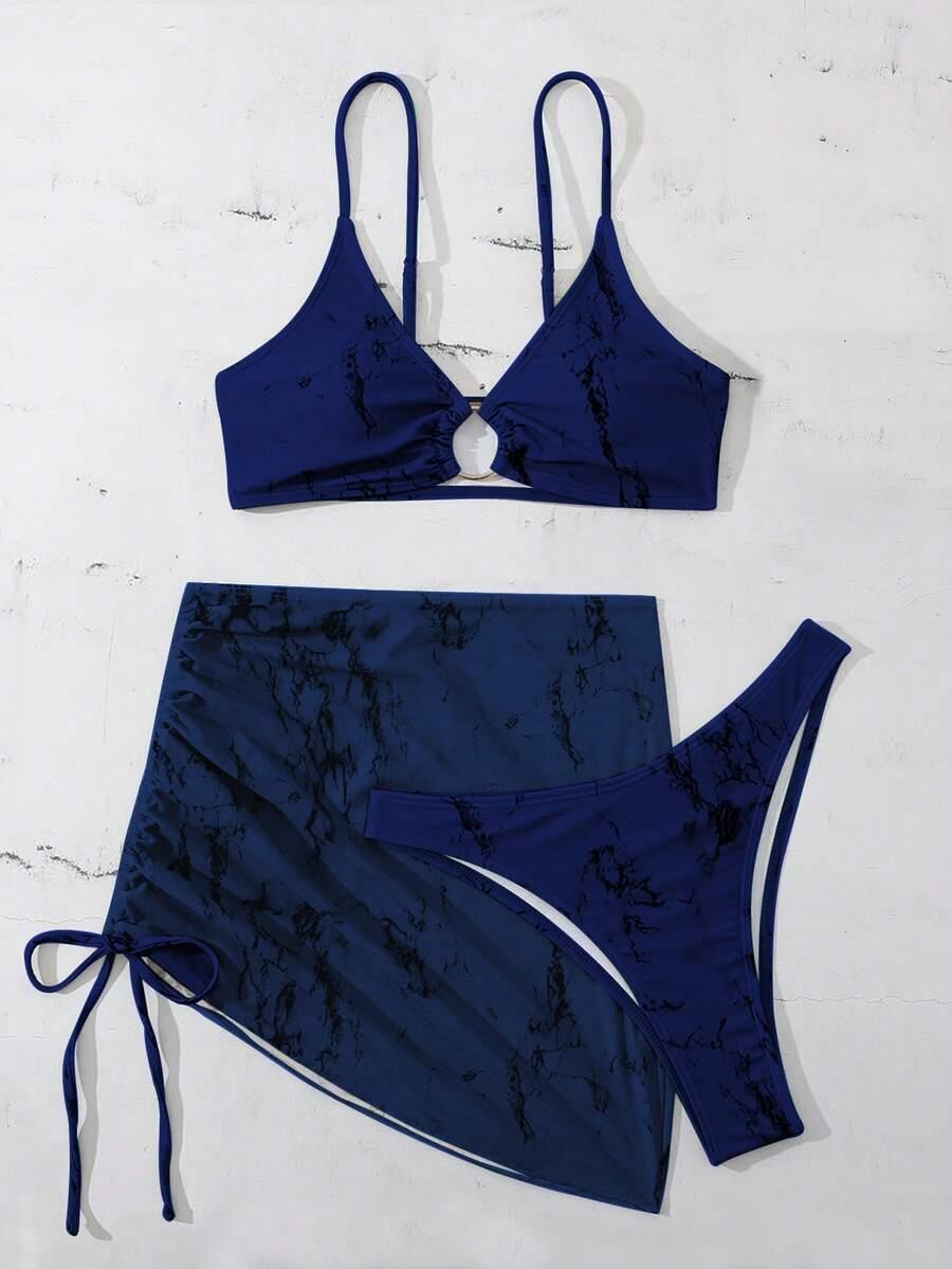 TRZYCZĘŚCIOWY KOMPLET BIKINI PRINT