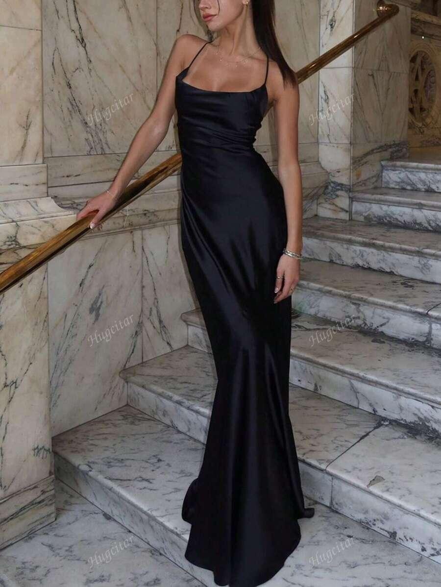 CZARNA MAXI SUKIENKA