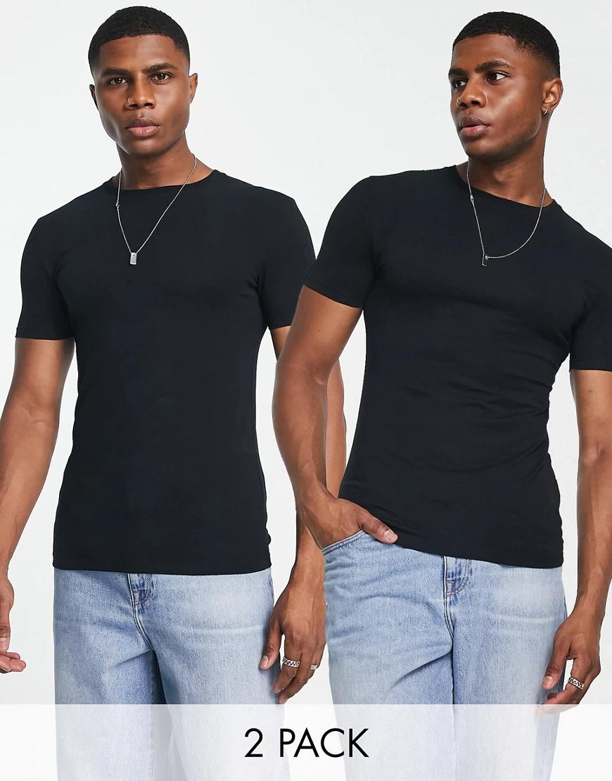 czarny T-SHIRT 2-PACK