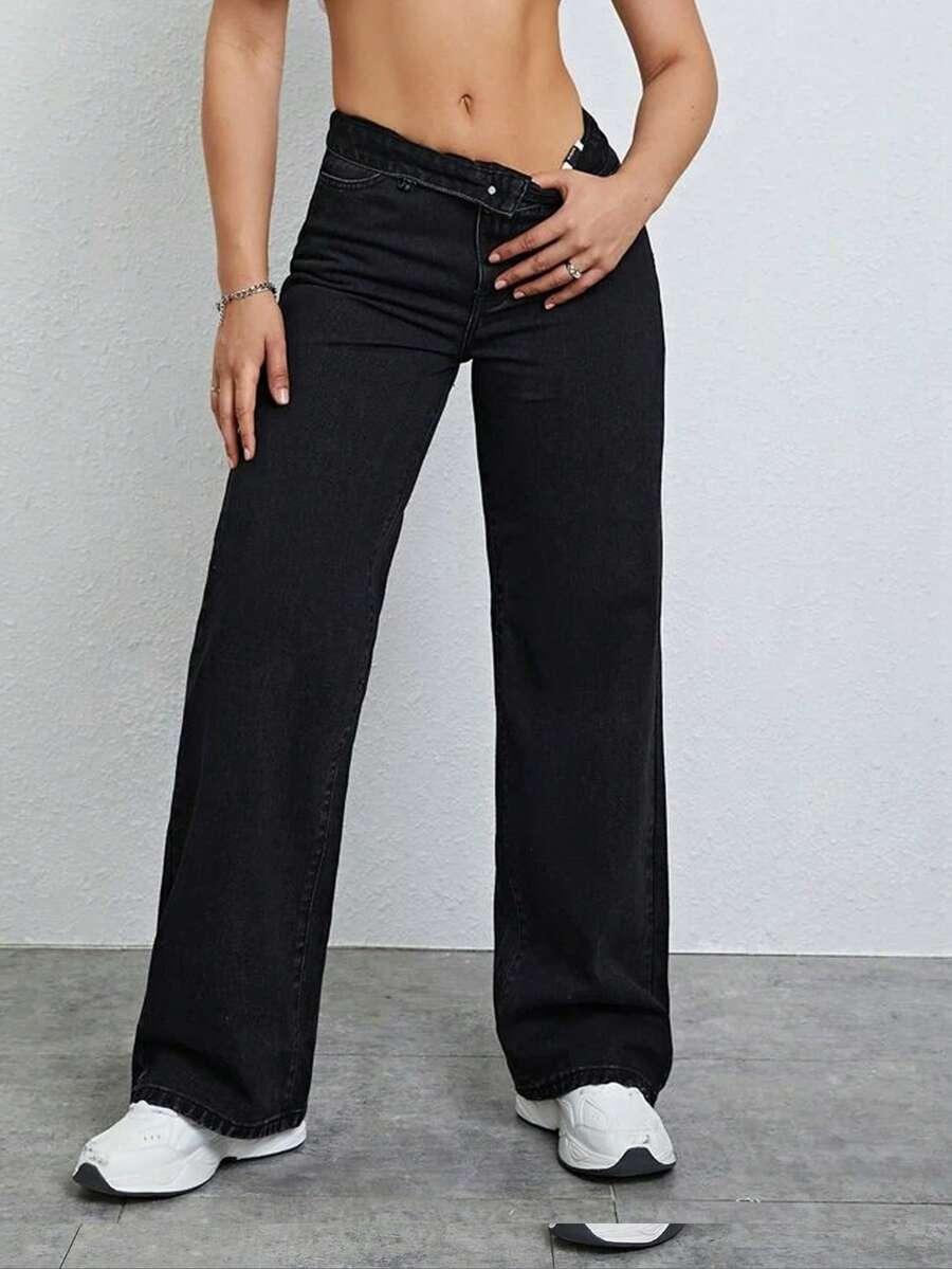 CZARNE SPODNIE JEANS